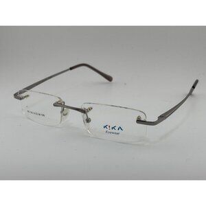 KIKA Eyewear - KE-125 51-18-135 Silver Rimless Rectangle Glasses Frames